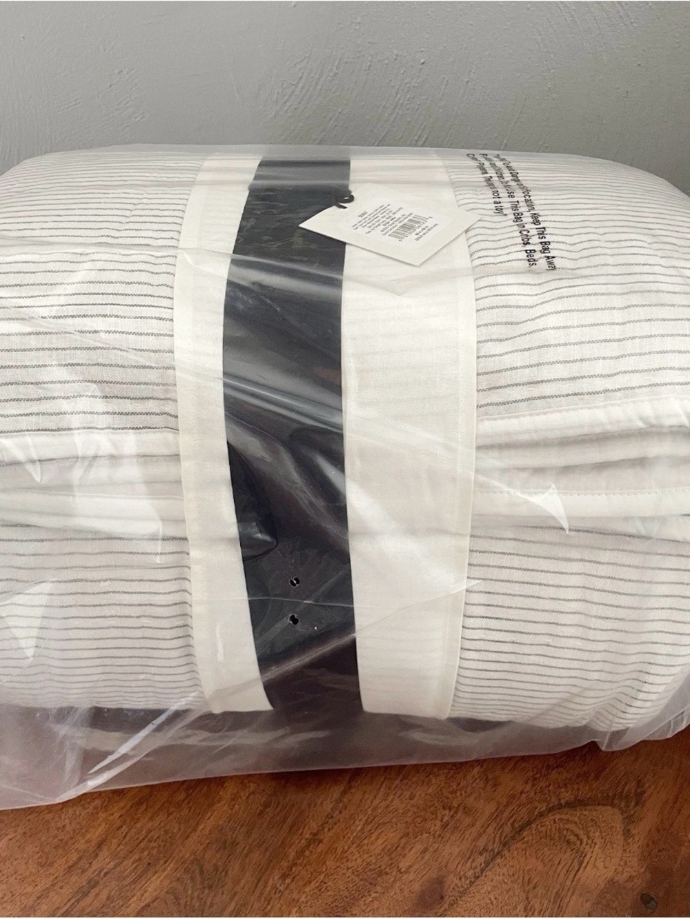 Hearth & Hand With Magnolia Stripe Quilt FULL QUEEN Railroad Gray 88 x 92 Cotton - Picture 3 of 9
